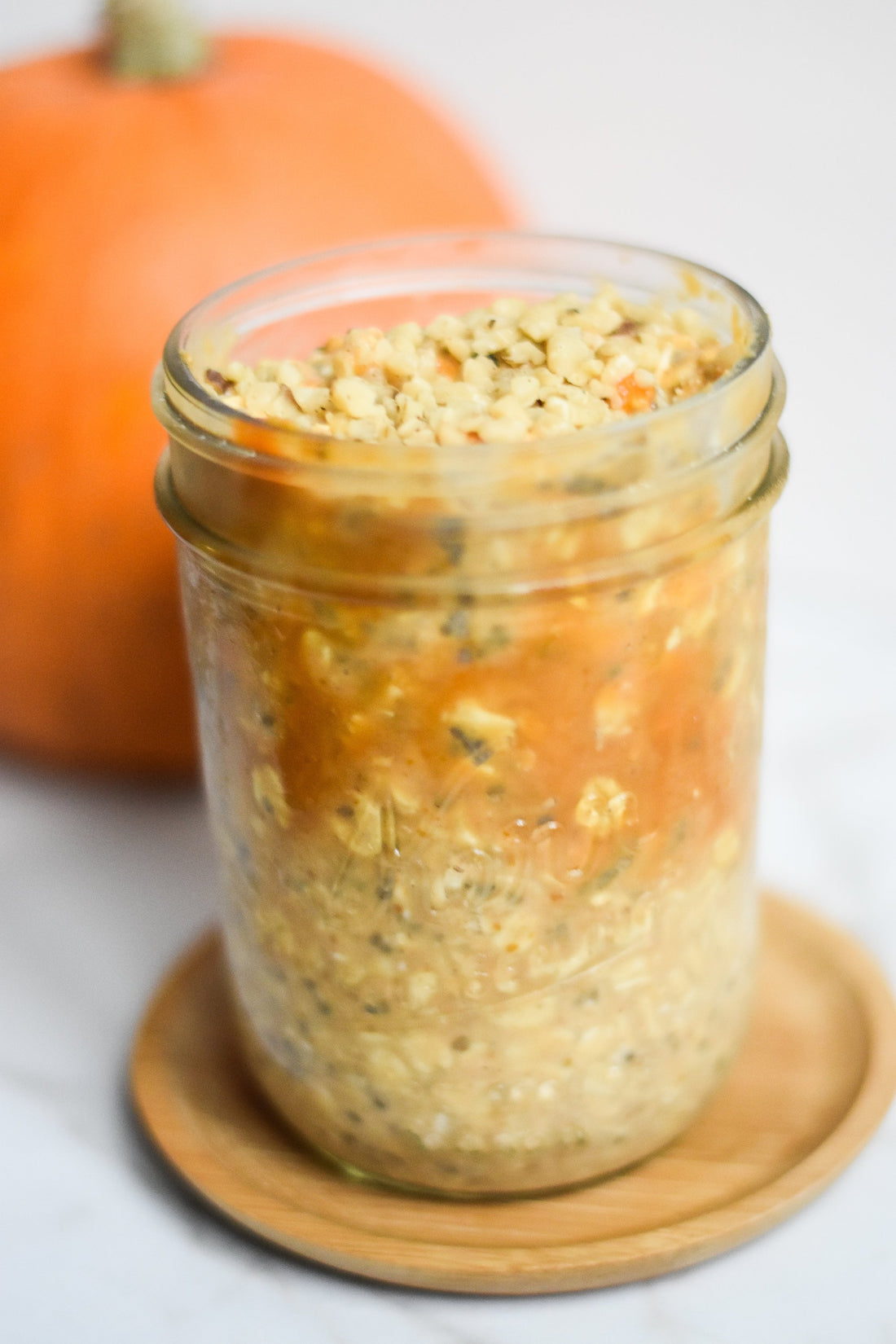 Pumpkin Spice Overnight Oats - Coconut Whisk